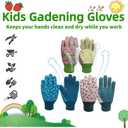 Kids Gardening and Garden Gloves for Toddler,Children's Yard Work Glove,Gift,Cute Pattern,Age3-8 (Large)