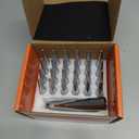 TIROL Black 24pcs M14X1.5 Spike Lug Nuts, Compatible with 07-17 Sequoia/Tundra, 95-17 Silverado/Sierra 1500, 12-17 Ram 1500/Grand Cherokee, One-Piece Design Factory Acorn Wheel Nuts with Socket Key