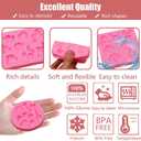 3 x Forest Animals Fondant Molds 4 Pcs, Dog Paw & Bone Fondant Molds Zoo Animal Chocolate Silicone Mold for Cake Decoration Candy Sugar Cupcake Topper Cake Pop Popsicle Polymer Clay Crafts