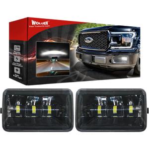 For Ford F-150 Fog Light - DOT Approved Super Bright LED Fog Lights Replacement for Ford F150 2015-2020,2017-2019 Ford F250 Super Duty Fog Lights Waterproof Rectangular (Light Color:White)