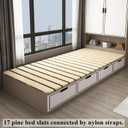 Breathable Moisture-Proof Bed Plate, Guest Tatami Mat,Wood Roll-Type Slatted Bed Japanese Floor Futon Mattress, Floor Sleep Bedding (Twin)