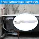 Cinsda Bathtub Shower Drain Pipe, Low Profile Flat 1 1/2 P Trap Kit Flexible Freestanding Tub Drain for Bath