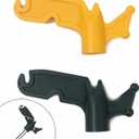 TonGass (2-Pack Multi-Purpose Plastic Utility Hook Attachment for Poles-Screw-On Hook 3/4" Inner Diameter Fits Threaded Poles Extension Poles & Broom Handles, Bird Feeder Pole Hanger Tool