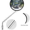 Bike Handlebar Rearview Mirror, Universal Adjustable Rotatable Clear Mirror for Mountain Road Bike Bicycle ebike Motorcycle Scooter Right Left Available with Bolt 10mm (2 Pcs)