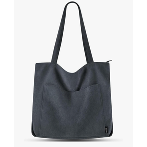 Prite Corduroy Tote Bag for Women Large Shoulder Bag with Zipper and Pockets for College Work Travel Shopping