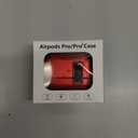 Anqrp MagArmor Auto-Open for AirPods Pro 2nd/1st Gen Case with Built-in Magnets, [One-Press Auto-Open] [Compatible with Mag-Safe Charging], Full-Body MIL-Grade Protective with Air-AL Carabiner Red