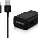Samsung EP-TA20JBEUGUS Fast Charge USB-C 15W Wall Charger for Galaxy Note 8, 9, Galaxy S8, S8+, S9, S9+, S10, S10+, S10E Inbox Replacement - Retail Packaging - Black