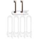 Vmaisi Baby Sliding Cabinet Locks - 4 Pack Adjustable U Shaped Child Safety Locks,Childproof Latches for Kitchen Bathroom Storage Cupboards Doors, Handles and Knobs White (4)