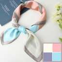 Fashion Hair Scarf for Women Soft Silk Feeling Head Scarves Head Wrap Square Bandanas 27.5 27.5 inches