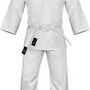 Antares Uniform for Kids & Adults Lightweight Student Gi Pants and Jackets for Martial Arts Uniform With Free Belt (3, White)