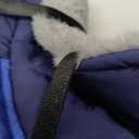 Nanaki Warm Fleece Lined Dog Coats Vests for Winter Waterproof, Furry Collar Dog Jacket with Leash Hole, Reflective Pet Snow Jacket Suit for Outdoor Walking Hunting,Easy On Puppy Coat Beagle, Blue L