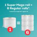 Angel Soft Toilet Paper, 6 Super Mega Rolls = 36 Regular Rolls, Soft and Strong Toilet Tissue
