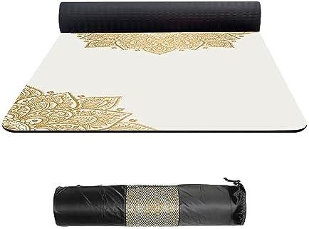 nuveti TPE Large Yoga Mat Non-Slip Exercise Fitness Mat with Carry Bag Extra Wide Yoga Mats for Women 72"x32" Extra Thick 6mm for Home, Pilates and Floor Exercises Workout Mats