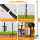 LETIANPAI 4 Pack String Light Poles,10 Ft Light Poles for Outside String Lights,Outdoor Lights Pole with Fork,Metal Poles Stand for Patio Deck Backyard