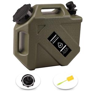 COOZMENT 2.6 Gallon (10L) Portable Water Containers with Spigot, BPA Free Water Jug, Military Green Water Tank, Multifunction Water Storage Containers for Camping Outdoor Hiking,Emergency Stroage
