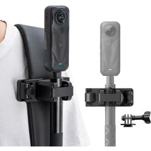 STARTRC VCR Selfie Stick Holster Backpack Strap Clip Mount for Insta 360 X5 X4 Air Go Ultra ACE Pro 2 Ajustable Quick Release for pro Hero 13 12 Max 2 for DJI osmo Nano Action 6 5 Accessories
