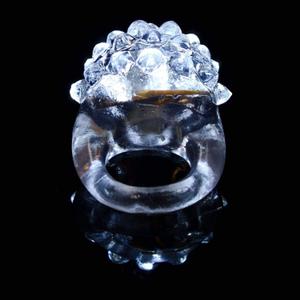 Pack of 24 Light-Up Flashing Novelty Rings Club Rave Birthday Party Favors Jelly LED Glow-In-The-Dark Neon Bag Stuffers Colorful Rubber Rings, White Berry