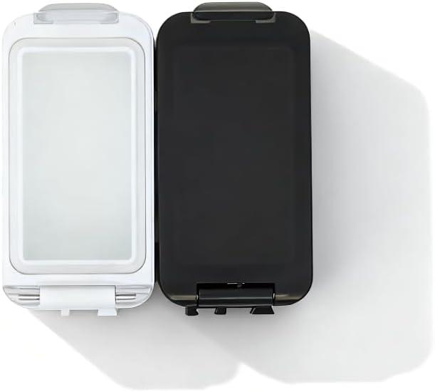 Small Day & Night Pill Case for Pocket, Compact Daily Vitamin Box, Detachable AM/PM Pill Dispenser, 2 Compartment Medication Holder