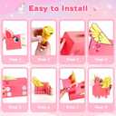 Gloween Valentines Day Boxes and Cards for Kids Classroom School Exchange, Great Valentines Gifts Party Favors for Boys Girls (1 Unicorn Box, 32 Valentine Cards, 1 Teacher Card)