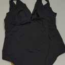 FeelinGirl Shapewear Bodysuits for Women Tummy Control Body Suits Deep V Neck Thong Body Shaper L