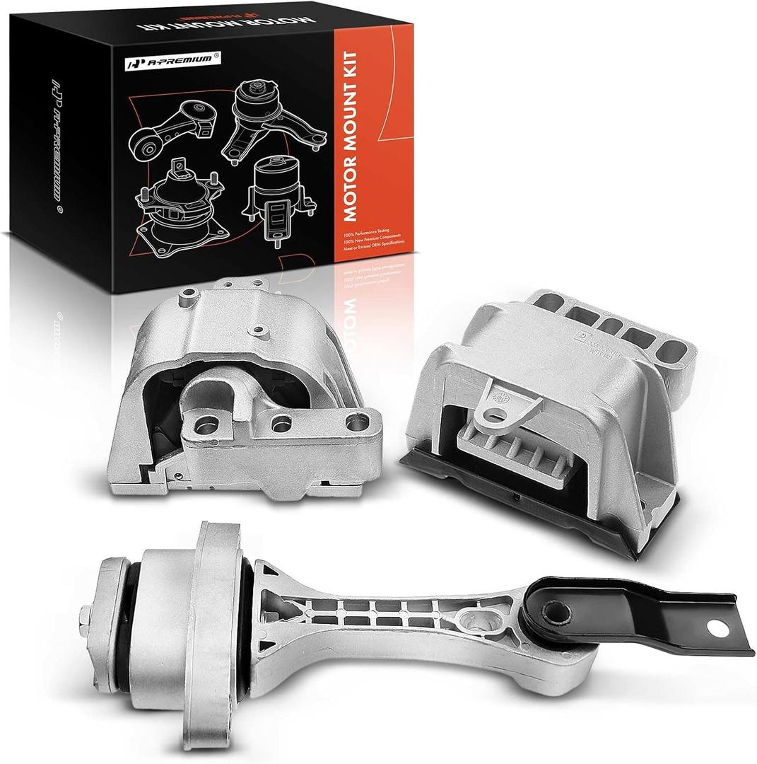 A-Premium 3PCS Engine Motor Mount and Transmission Mount Set Compatible with Volkswagen VW Jetta 1999-2005, Golf 1999-2006, Beetle 1999-2005, L4 1.8L 1.9L 2.0L