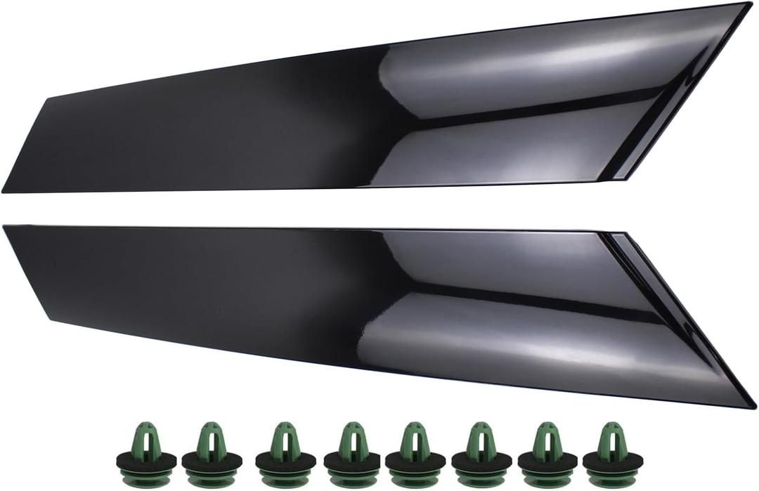MOTOKU Pair Glossy Black Front Windshield Post Trim A Pillar Molding Cover for Mini Cooper R55 R56 R57 2007-2015 Windshield Side Molding Left Driver and Right Passenger Side with Clips
