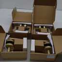 Asidrama 4 Pack Privacy Gold Door Handles, Door Lever with Door Knobs Indoor for Bedroom or Bathroom, Heavy Duty Brushed Gold Door Handles Interior with Locks for Left Right Sided Doors