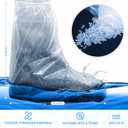 25 Pairs Waterproof Shoe Covers For Rain - Slip Over Plastic Shoe Covers Reusable - Galoshes For Women And Men Waterproof