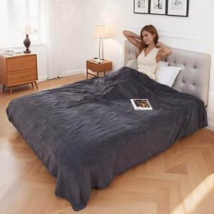 Electric Heated Blanket 72"x84" Full Size - Soft Warm Coral Fleece, 4 Heat Levels, 10 Hours Auto-off, Machine Washable with Overheat Protection, Dark Gray