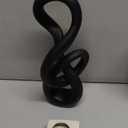 16" Modern Abstract Ribbon Decorative Sculpture, Knot Sculptures,Home Decor,Coffee Table Statues,Dining Living Room Desk Decor,Musical Note,Black