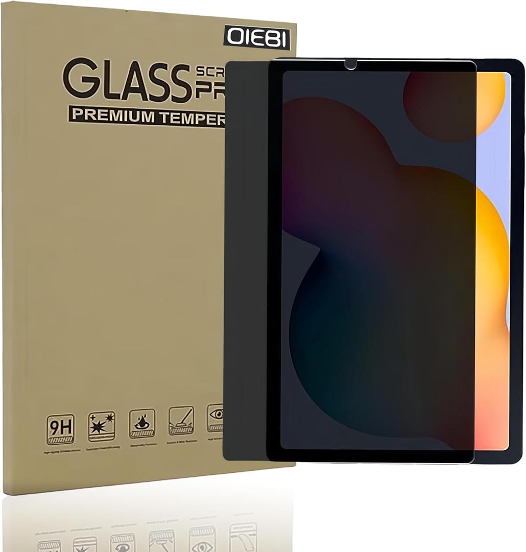 Privacy Screen Protector for Samsung Galaxy tab S6 lite 10.4 Inch 2024/2022/2020(SM-P620/P625/P613/P619/P615/P610), Anti-Spy Tempered Glass Film, 1 Pack