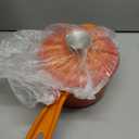 HaSteeL 1 QT Cast Iron Saucepan, Mini Enamel dutch oven with lid, Small Non Stick Pan for Milk, Pasta Tomato Sauce, Butter, Breakfast, Soup, Suitable for Boiling Stewing Frying, Easy to Clean, Orange