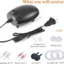 HITOP 3W 80GPH Adjustable Aquarium Air Pump, Upgrade Quiet Oxygen Pump, Powerful Air Aerator for Fish Tank up to 120 Gallon