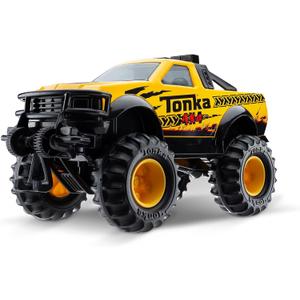 Tonka Steel Classics 4x4 Pickup Truck - Made with Steel & Sturdy Plastic, Yellow Toy Construction Truck, Boys and Girls, Kids, Toddlers, Ages 3+