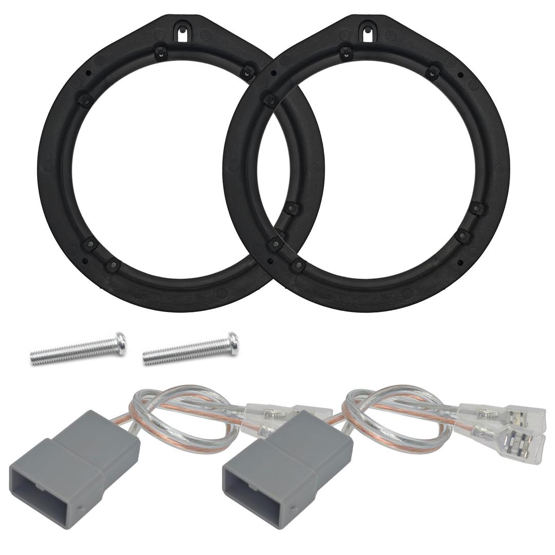  2 Pairs 6.5 Inch Car Speaker Adapter Board With Wiring Harness For Honda Civic,Spacer Rings Adapters And Harness Kit For Accord For Crosstour