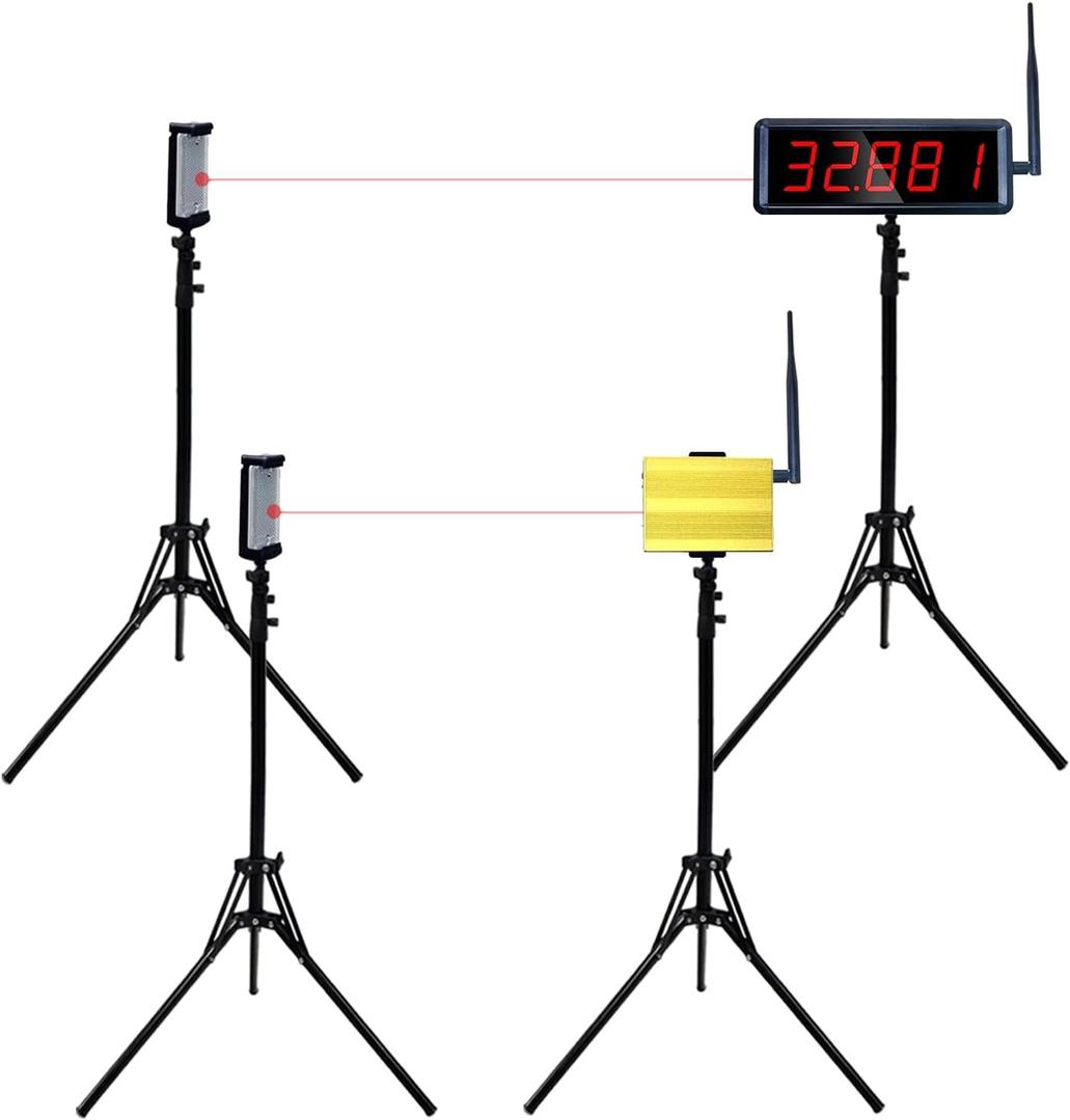 Wireless Laser Timer for Sprints, Stopwatch for Track 40 60 Yard Dash, Laser Sprint Timer System, Race Clock for Running/Track Field/Speed Tranning