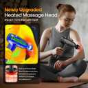 AERLANG Massage Gun with Heat Deep Tissue Back Massager Neck Massager for Pain Relief,Muscle Percussion Massage Gun, Birthday Gifts for Men Women Dad him Handheld Message Gun with 7Heads&Silent