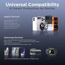 Wireless Charger 5 in 1 Magnetic Charging Station Stand with Portable Power Bank for Apple/Samsung Multiple Devices for Apple Watch 10-2,iPhone 16 15-12 Pro Max/Samsung Galaxy S25 Ultra S24-S8