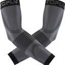TOFLY Compression Arm Sleeves Elbow Braces for Men & Women (1 Pair), 20-30 mmHg Graduated Compression Arm Braces Support for Tennis Elbow, Tendonitis, Lymphedema, Arthritis, Edema, Workouts, Black 3XL