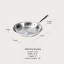 All-Clad D5 5-Ply Brushed Stainless Steel Fry Pan 12 Inch Induction Oven Broiler Safe 600F Pots and Pans, Cookware Silver