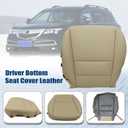 4PCS Driver & Passenger Side Top Lean Back & Bottom Replacement Leather Seat Cover Tan Compatible with Acura MDX 2007 2008 2009 2010 2011 2012