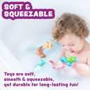 Tub Works Marine Mold Free Bath Toys, 6 Pack | Sealed, No Hole Bath Toys Design Keeps Moisture Out | Soft, Squeezable & Float on Water | Easy-Grip Baby & Toddler Bath Toy Set | Great Baby Pool Toys