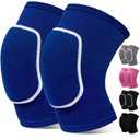 Volleyball Knee Pads,Knee Pads for Women,Men,Kids,Girls,Knee Brace for Basketball Volleyball Football Dance Yoga Tennis Running Cycling Workout Climbing (Blue, Small)