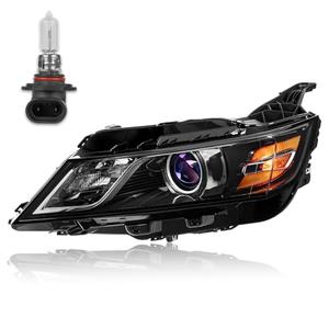 KUIPERAUTO Headlights Assembly Compatible with 2014-2020 Chevrolet Impala Driver Side w/High/Low Bulb 9005（included） Black/Clear/Amber