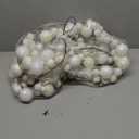 2 Pcs Christmas Ball Garland 6 ft Ball Ornaments Christmas Bulb Garland Xmas Tree Bauble Decorations for Party Supplies Indoor Outdoor Home Office Decoration Accessories(White)