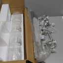 4 Light Bathroom Vanity Lights Brushed Nickel Bathroom Lighting Fixtures Over Mirror with Clear Glass, Industrial Wall Sconce Vanity Lighting Fixture for Bedroom Living Room, E26 Socket