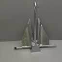 Galvanized Fluke Anchor for Different Size Boats Pontoon, Deck, Fishing, and Sail