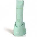 OLOV Electric Body Hair Trimmer - Groin Trimmer for Men - Bikini Trimmer Women - Wet/Dry Shaver Groomer, Replaceable Ceramic Blade Heads, USB Recharge Dock, Waterproof Hygiene Razor, Green