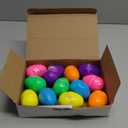 12 Pcs Prefilled Easter Eggs Plush Toy, 2.35in Bright Colorful Eggs Prefilled with Variety Plush Bunnies Easter Basket Stuffers Party Favors Gift Bags