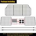 Gtongoko Dog Car Barriers for SUVs, Vehicles, Cars, Trucks, Upgraded Adjustable Heavy-Duty Wire Mesh Pet SUV Barriers Universal-Fit, Car Accessories Safety Travel, 2pcs 51.2In Elastic Ropes Included